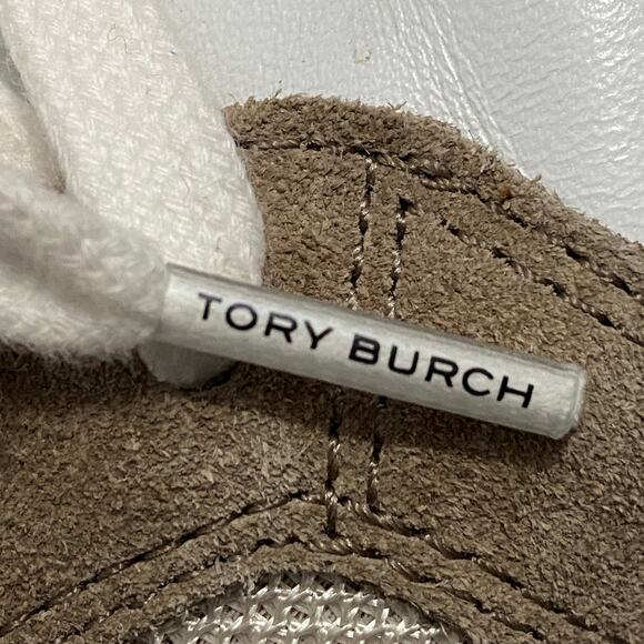 Tory Burch Lady Bug Sneaker Cream Brown Womens Size 6.5 - Picture 14 of 15